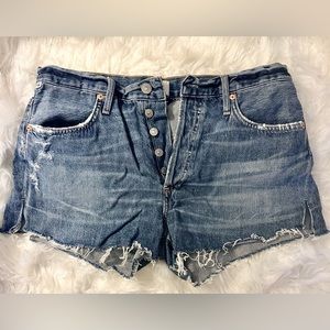Citizens of Humanity High Waist Cutoff Denim Shorts. Size 28. Like new